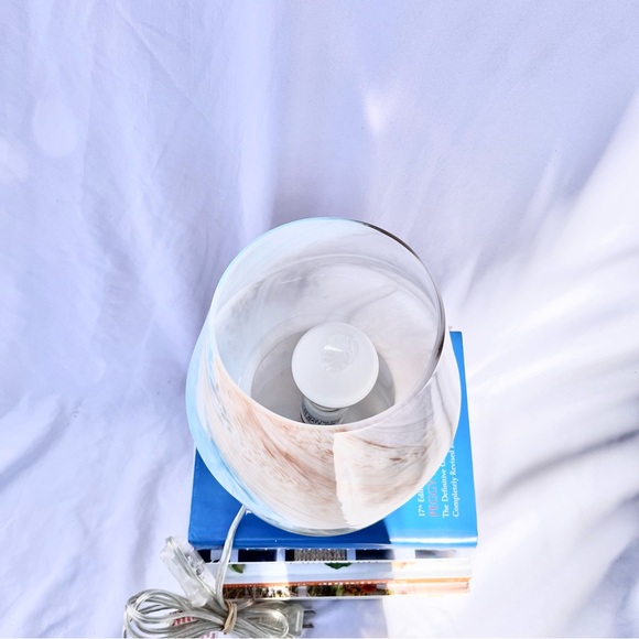 URBAN OUTFITTERS | ANSEL GLASS TABLE LAMP MARBLE SWIRLS WATERCOLOR MULTI-COLOR - Picture 6 of 9